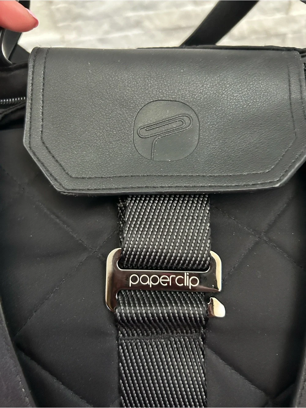 Paperclip Jojo Black Diaper Bag Built-In Changing Station Backpack